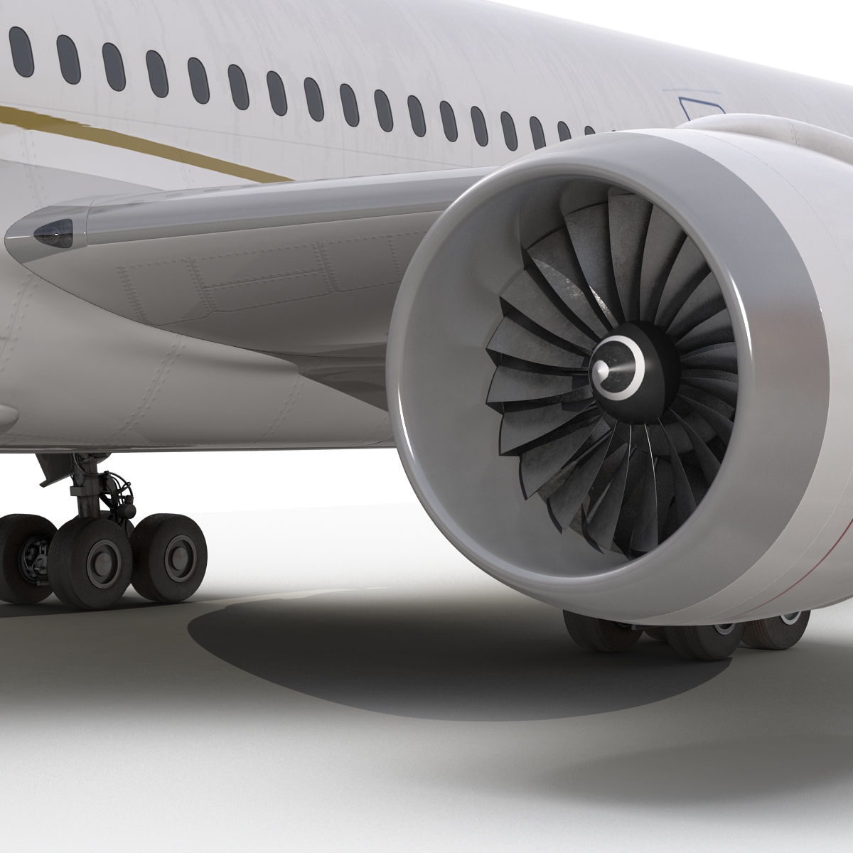 Boeing 787 9 Dreamliner United Rigged 3D