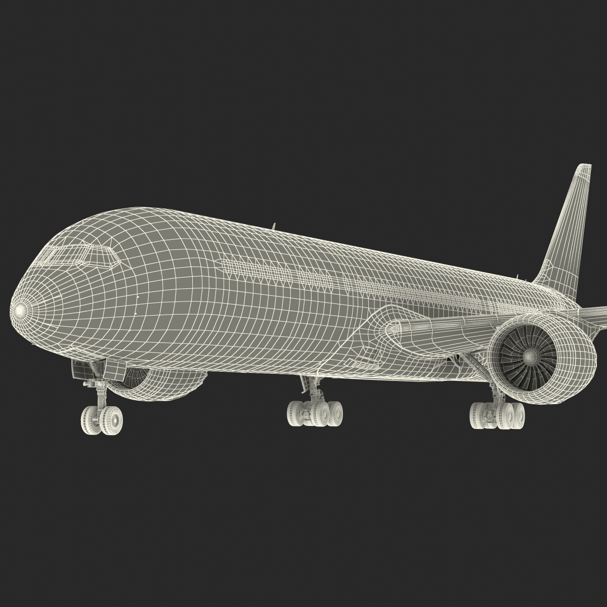 Boeing 787 9 Dreamliner United Rigged 3D