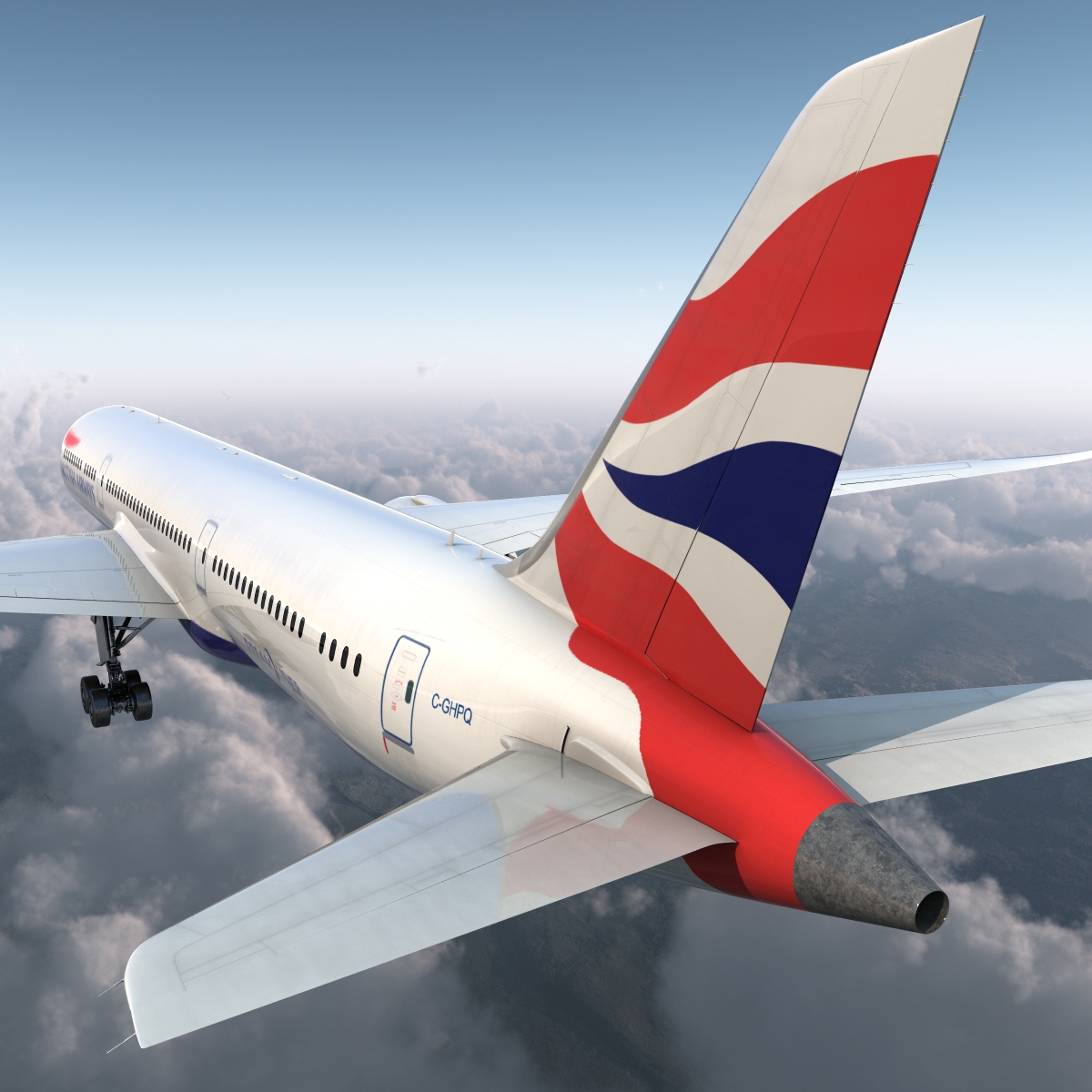 3D Boeing 787 9 Dreamliner British Airways Rigged