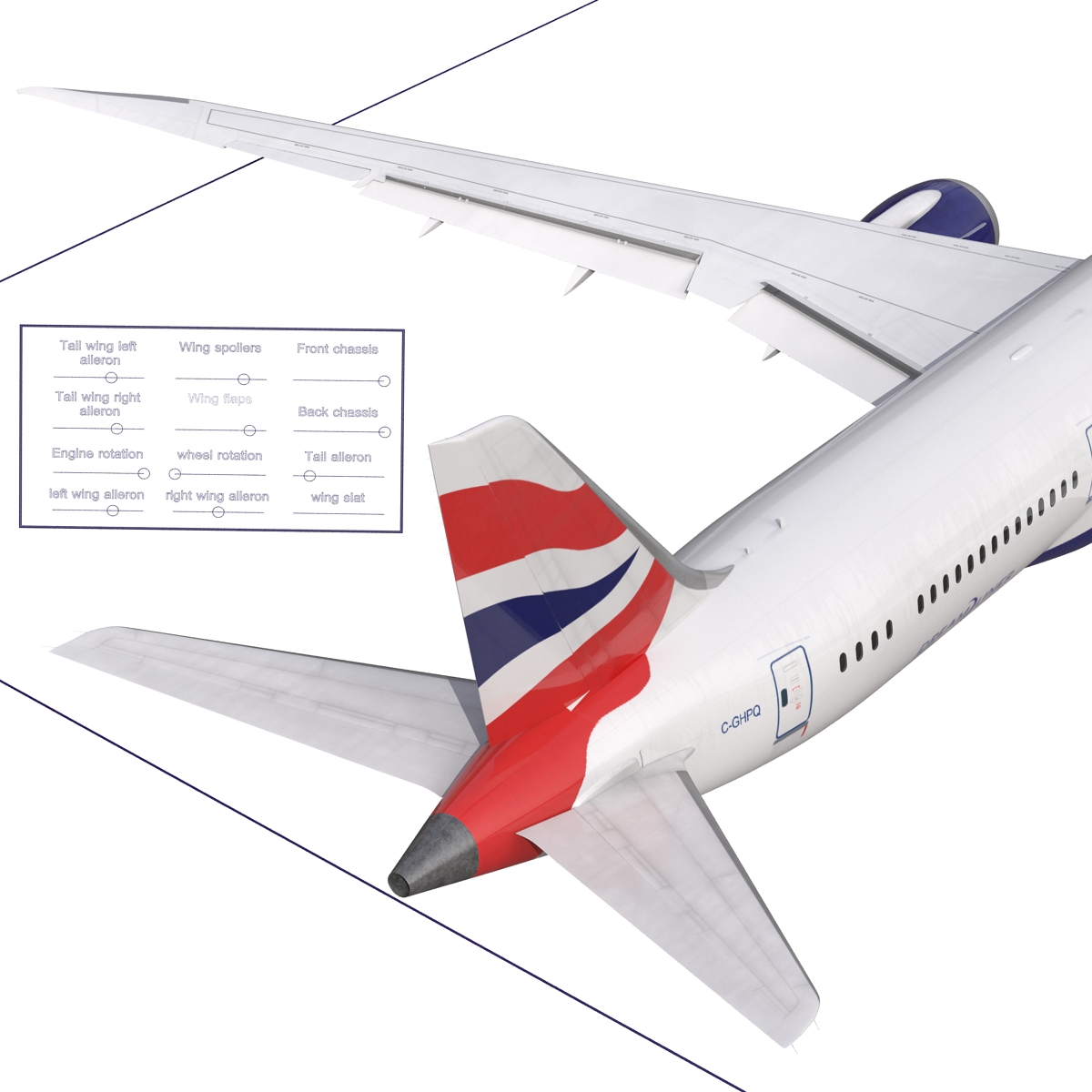 3D Boeing 787 9 Dreamliner British Airways Rigged