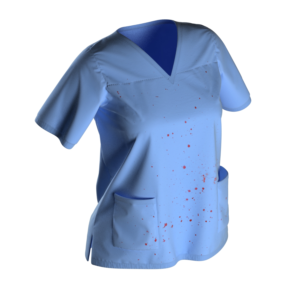 Female Surgeon Dress 18 Stained with Blood 3D