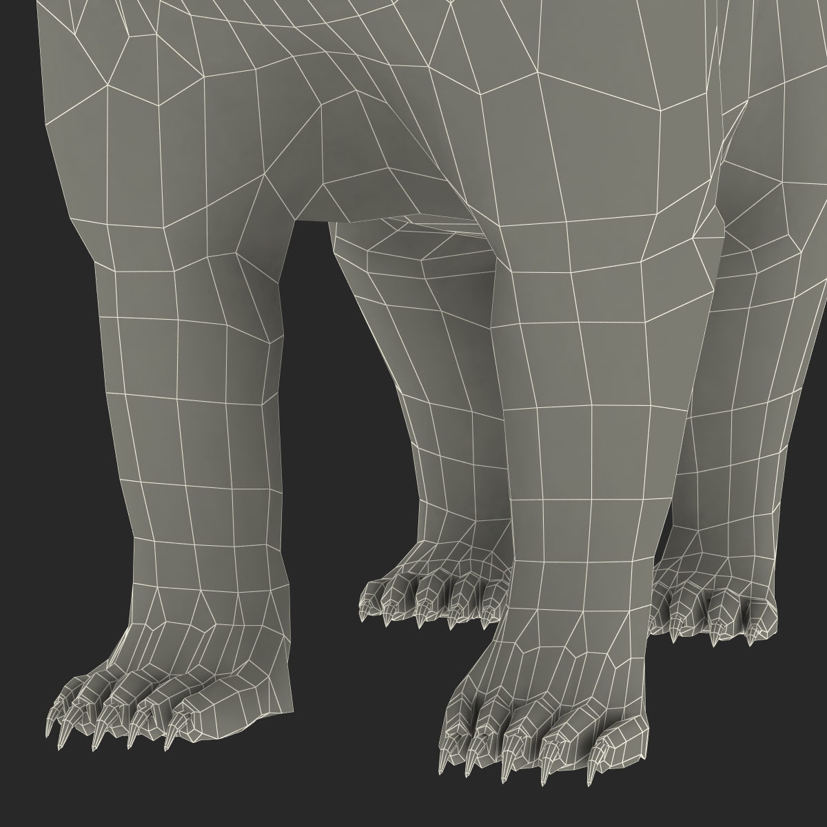 3D Brown Bear with Fur Rigged