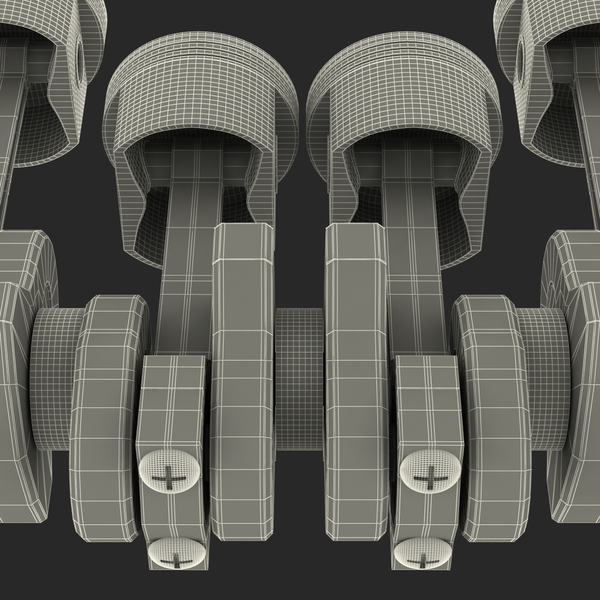 3D Engine Piston and Crankshaft model