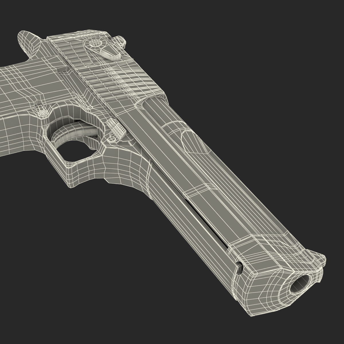 3D Pistol IMI Desert Eagle model