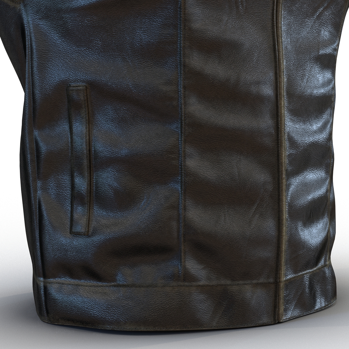 3D Leather Biker Vest Generic