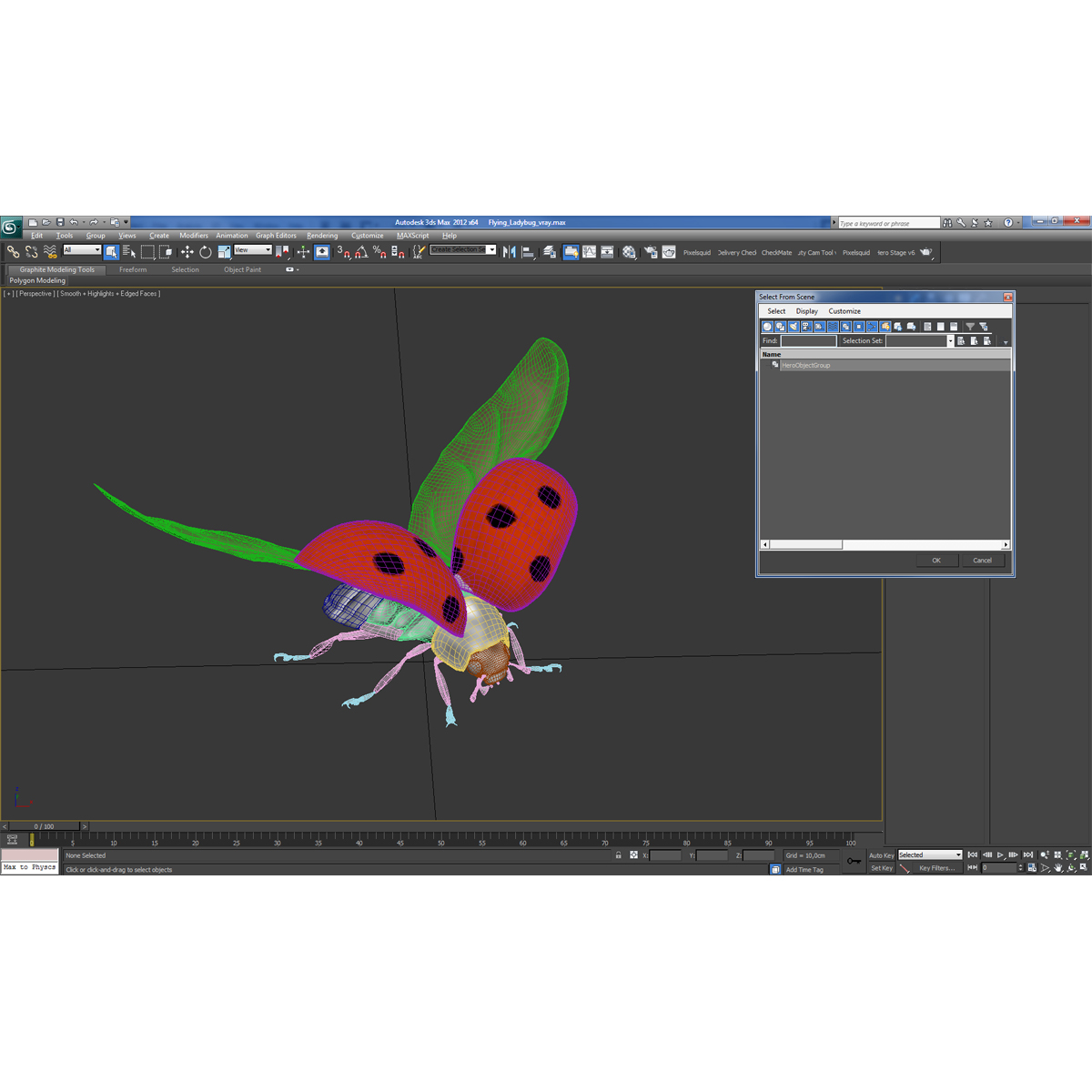 Flying Ladybug 3D model