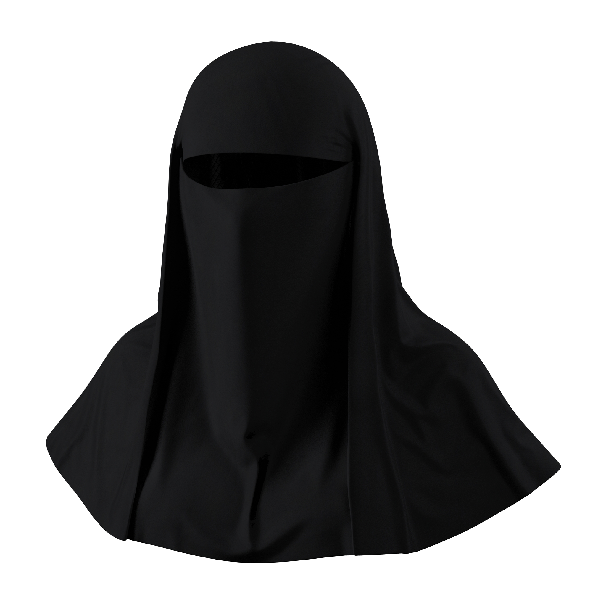 3D Muslim Islamic Women Burqa with Face Cover Niqab model