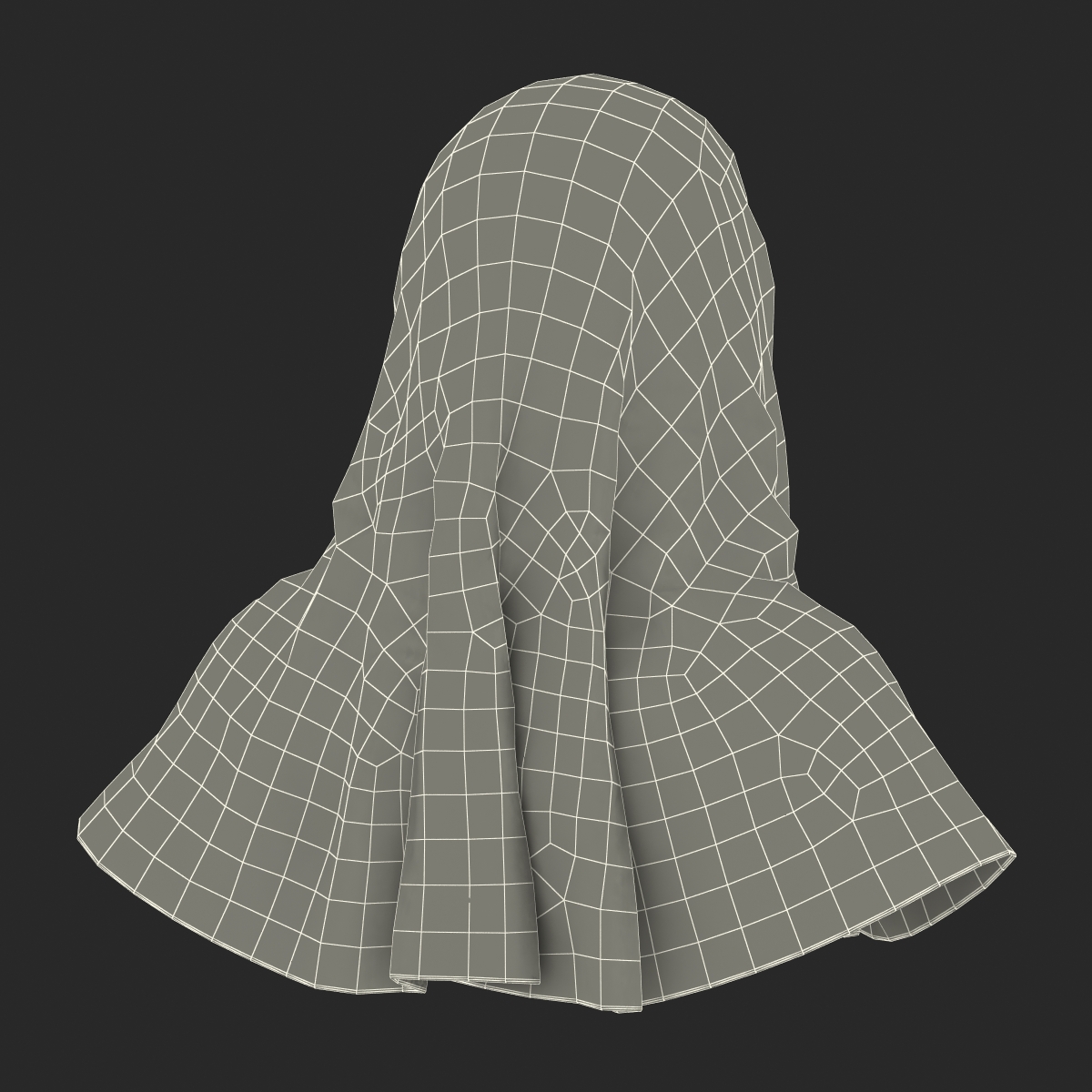 3D Muslim Islamic Women Burqa with Face Cover Niqab model