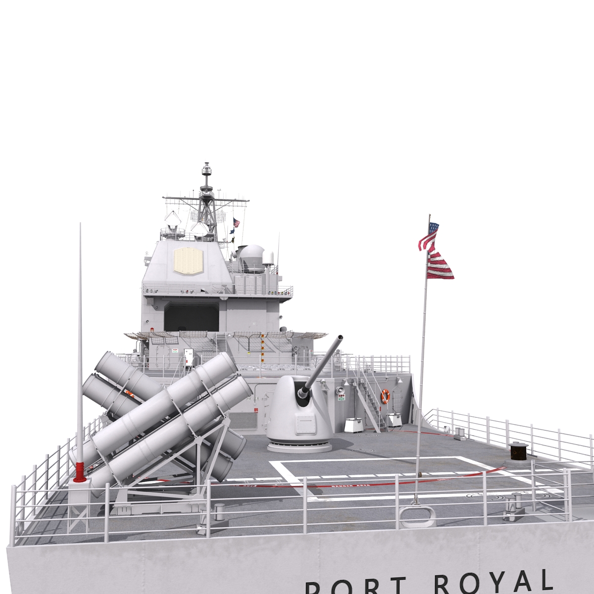 Ticonderoga Class Cruiser Port Royal CG 73 3D