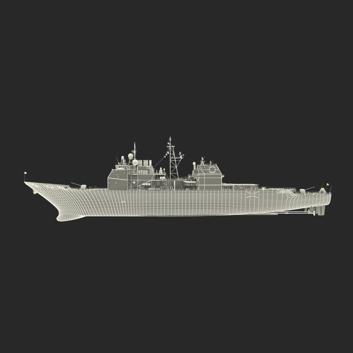 Ticonderoga Class Cruiser Port Royal CG 73 3D