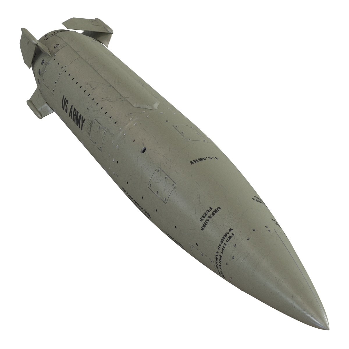 3D model Lockheed Martin MGM 140 ATACMS