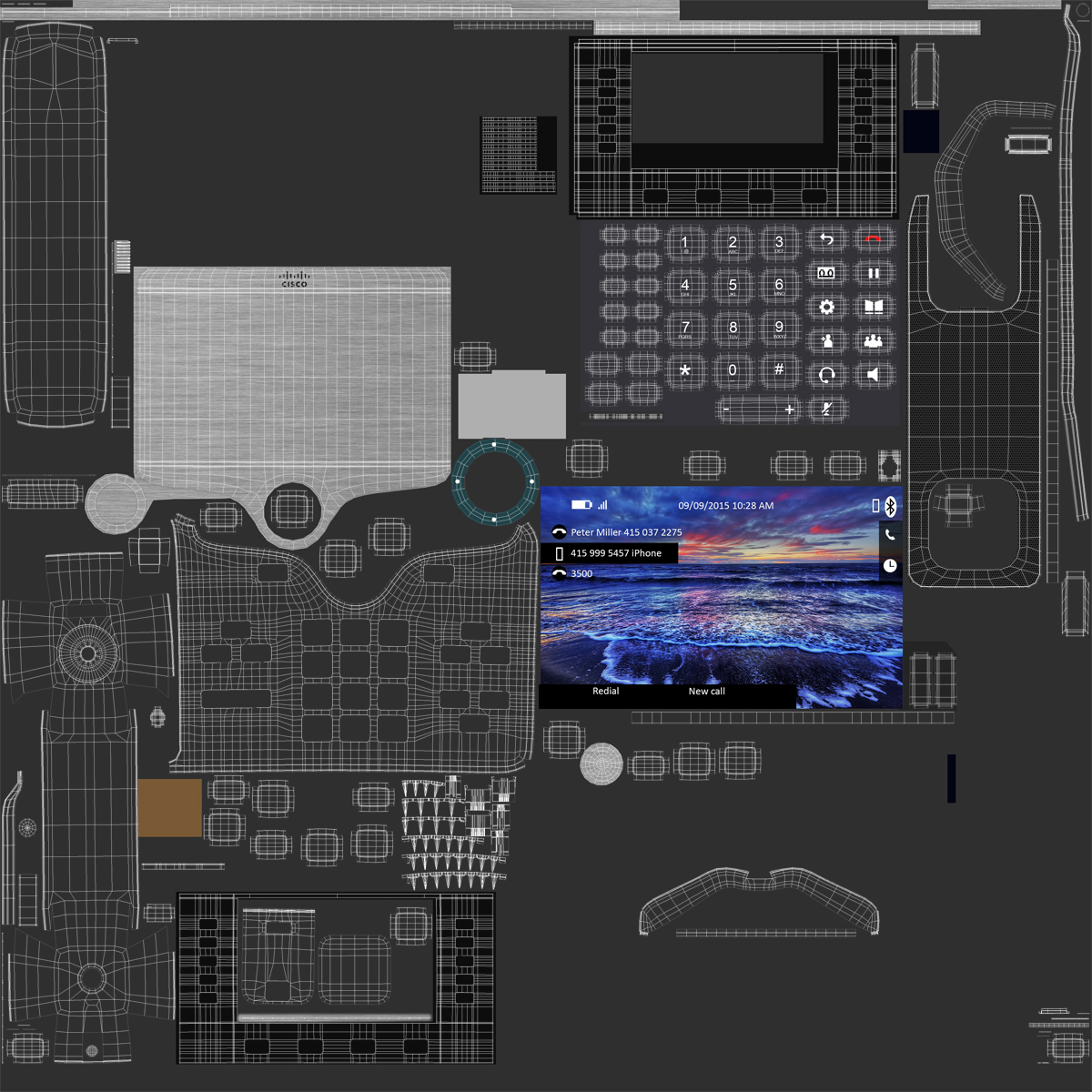 Cisco IP Phone 8861 3D model