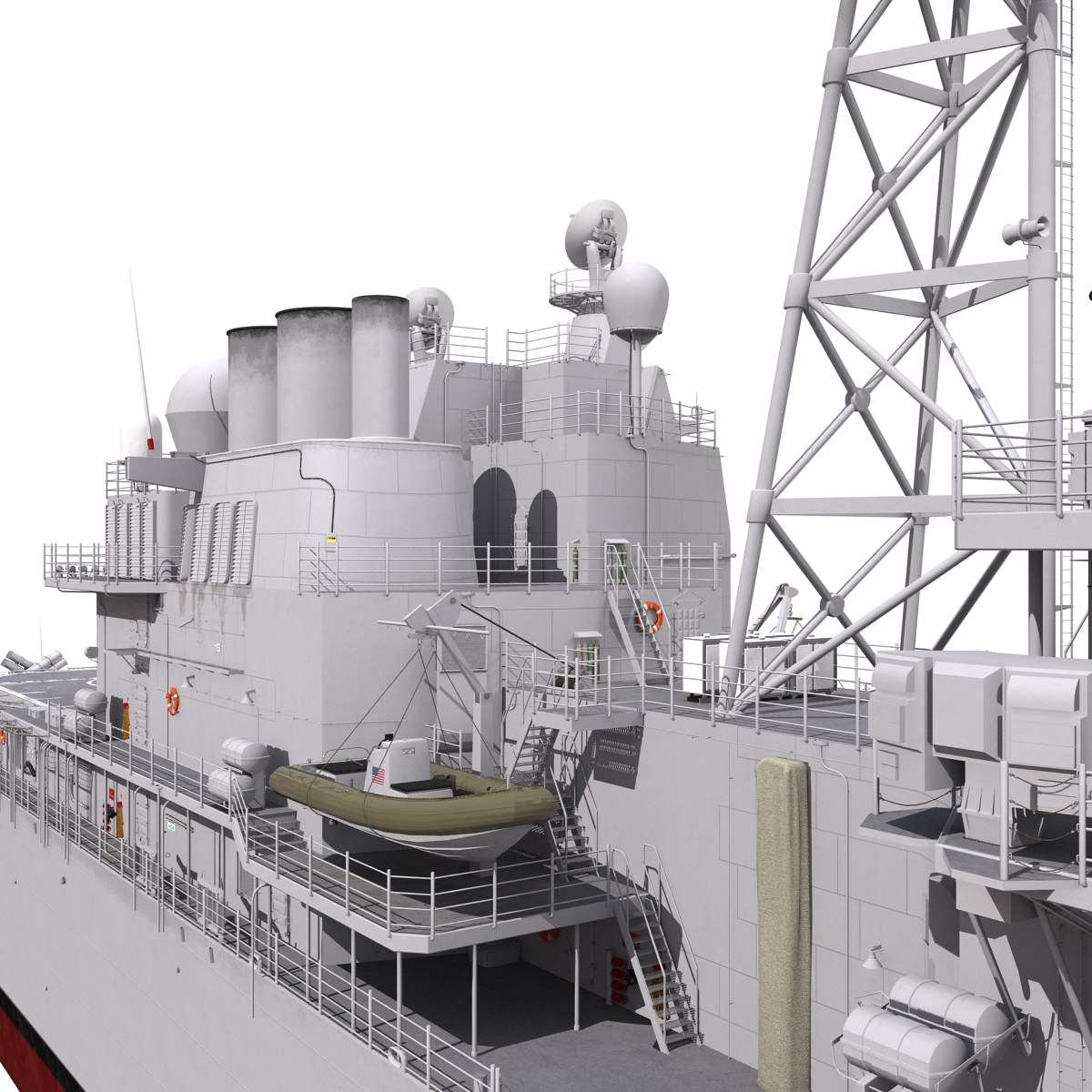 3D Ticonderoga Class Cruiser San Jacinto CG 56 model