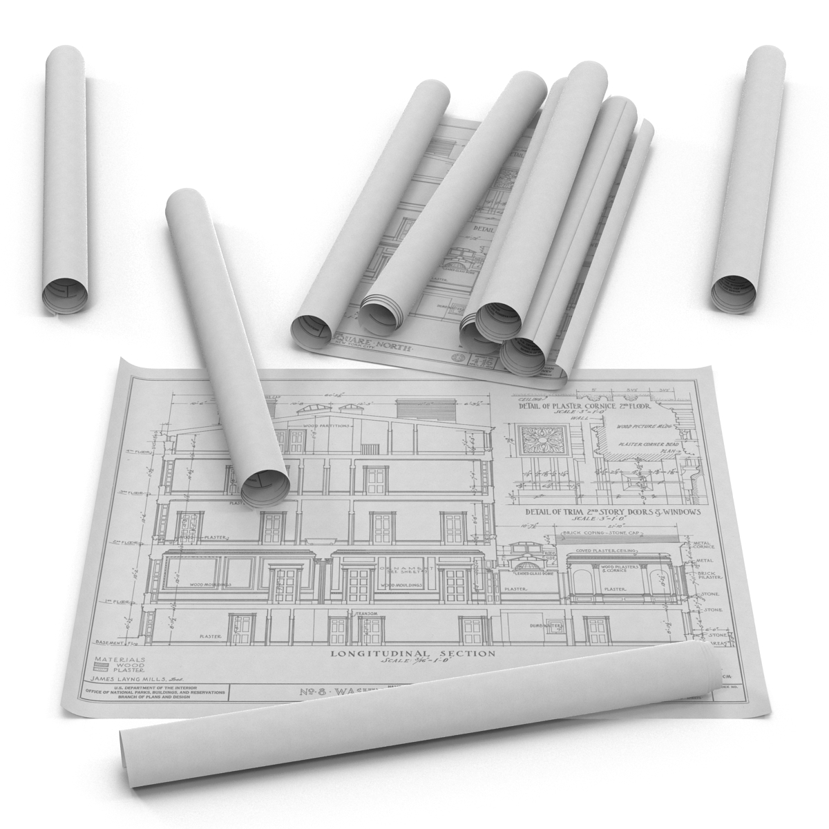 3D model House Blueprints Set