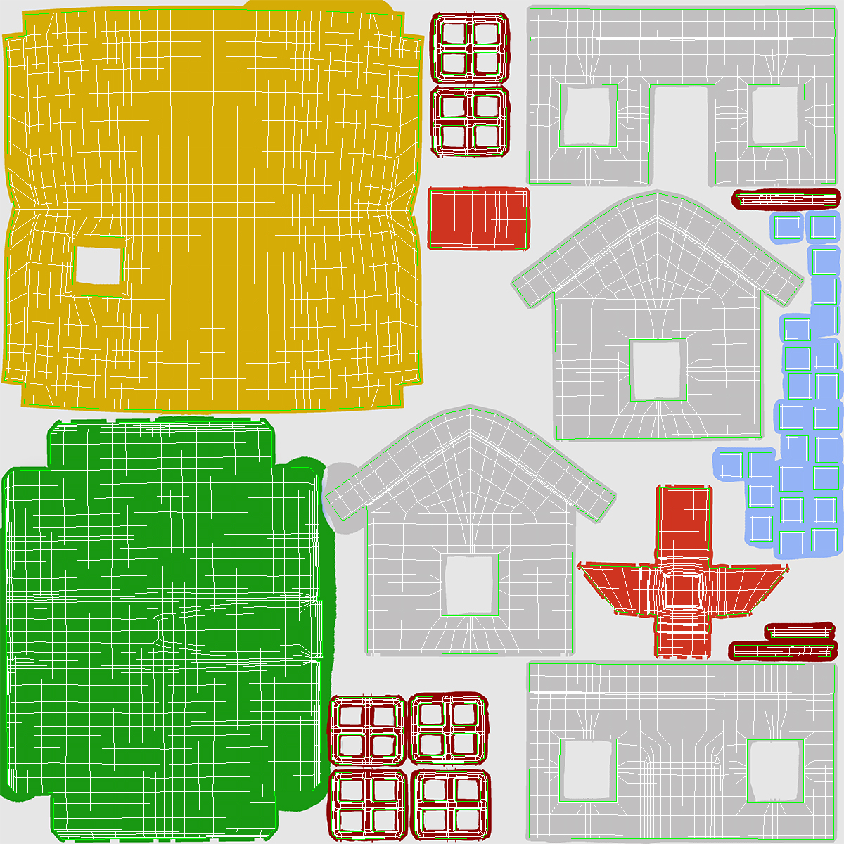 3D Toy House On Blueprints model