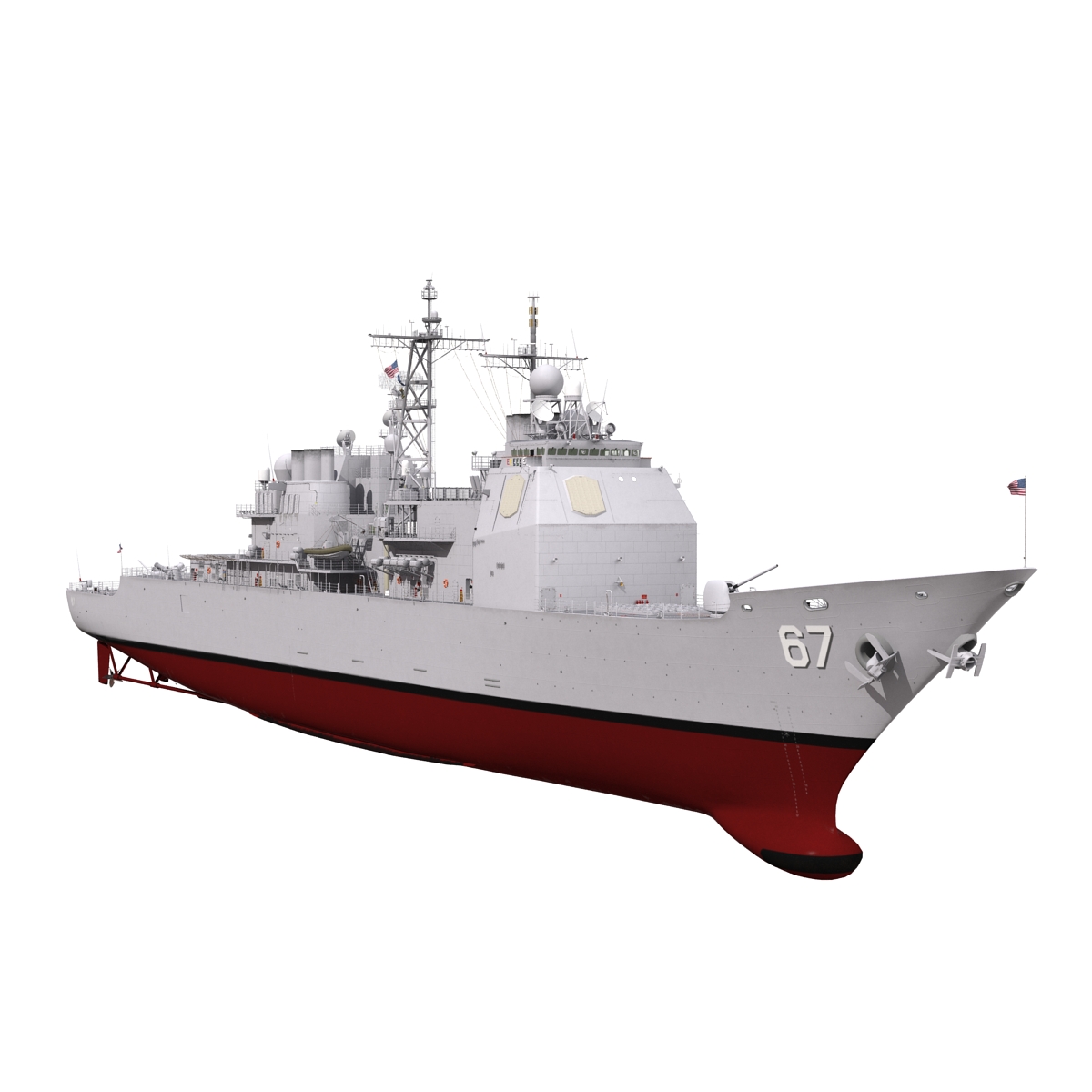 3D Ticonderoga Class Cruiser Shiloh CG 67 model