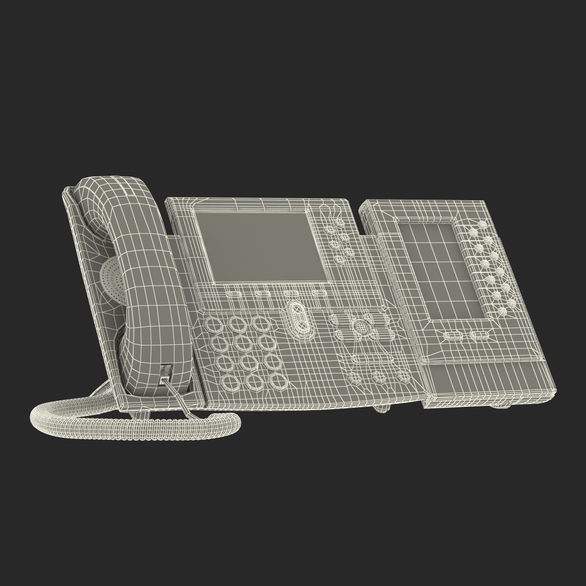 Cisco Unified IP Phone 7961G and Expansion Module 3D model