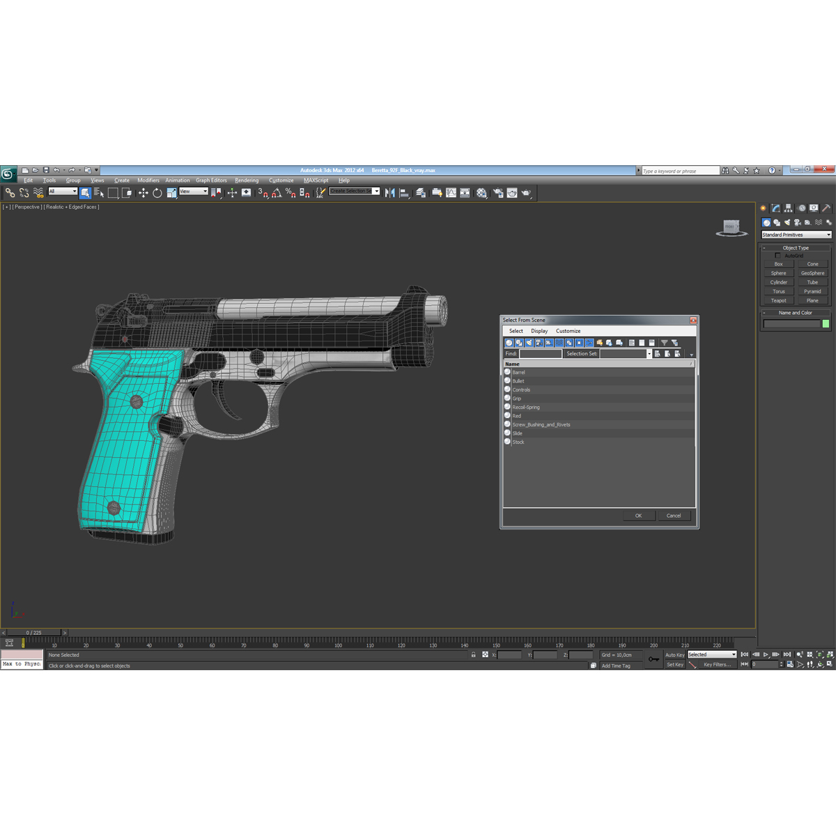 Beretta 92F Black 3D