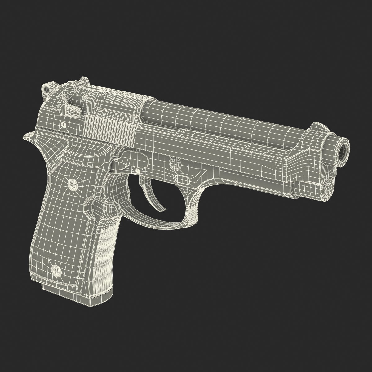 Beretta 92F Black 3D