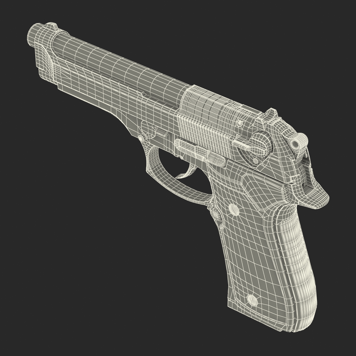 Beretta 92F Black 3D