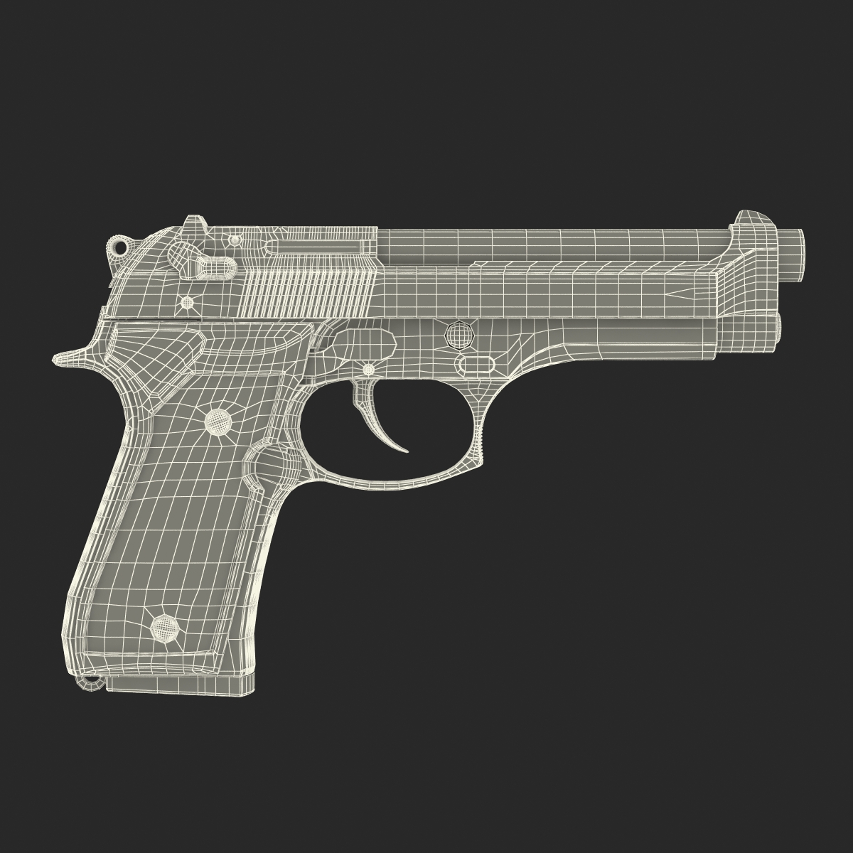 Beretta 92F Black 3D