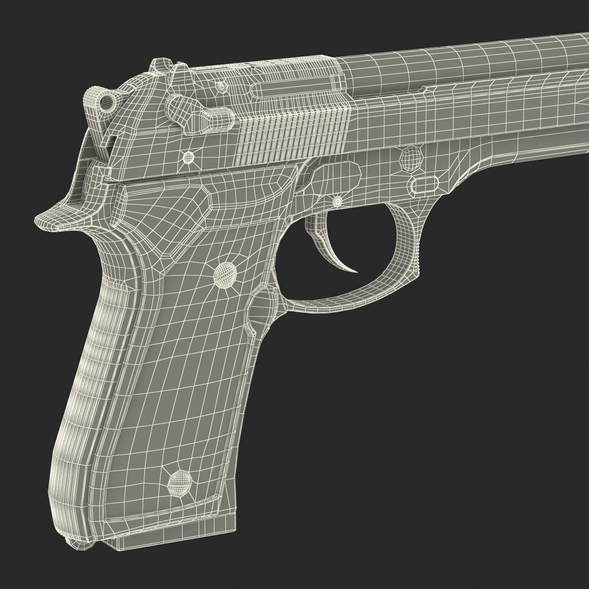 Beretta 92F Black 3D