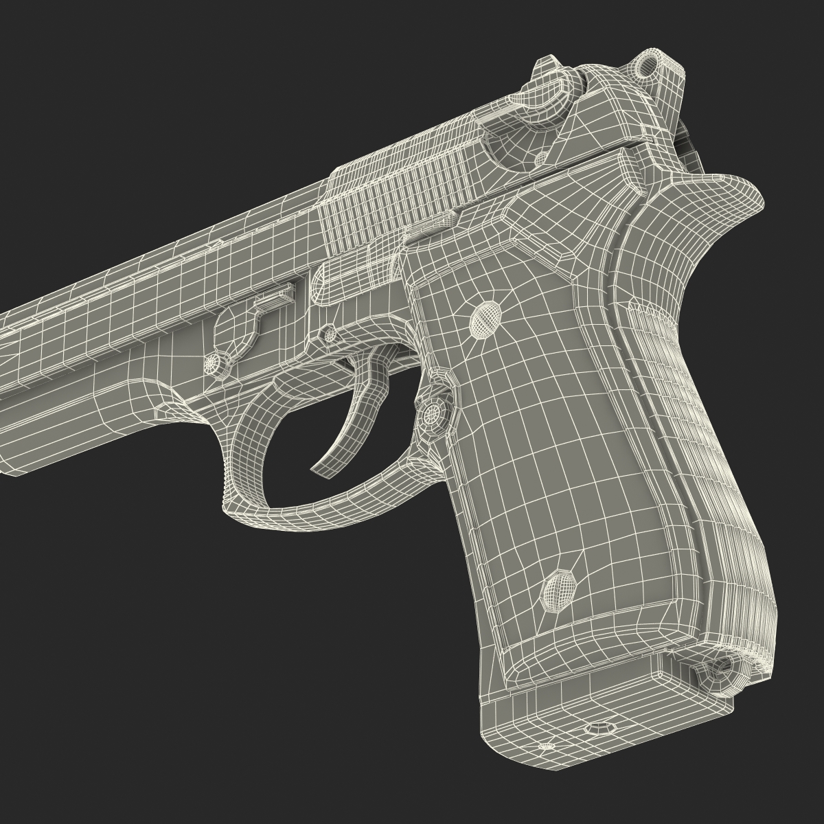 Beretta 92F Black 3D