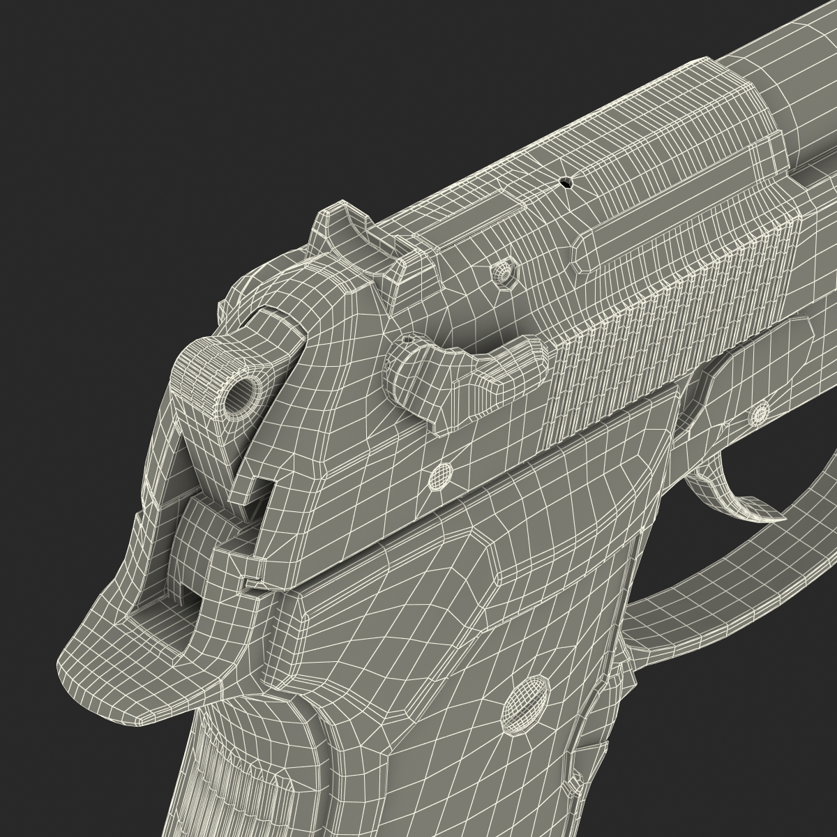 Beretta 92F Black 3D