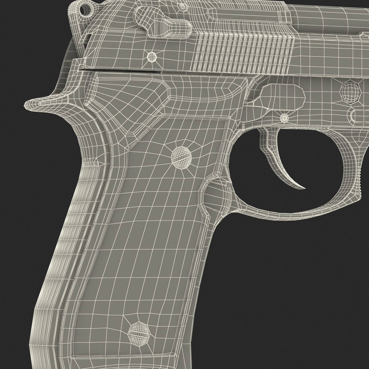 Beretta 92F Black 3D