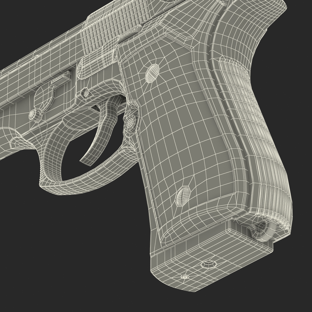 Beretta 92F Black 3D