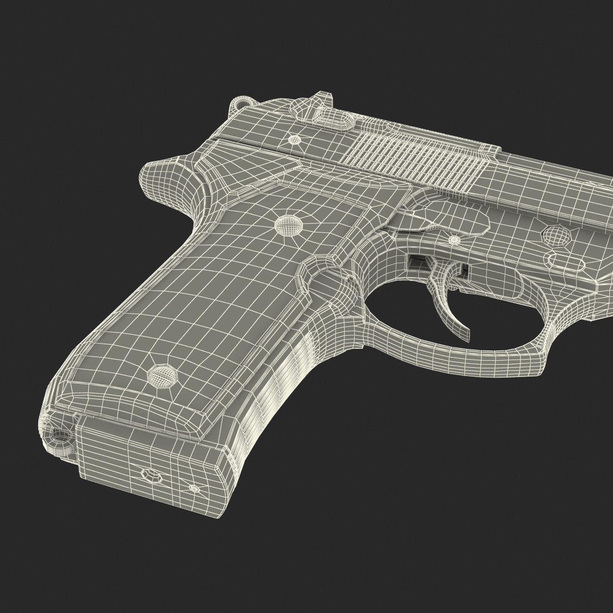 Beretta 92F Black 3D