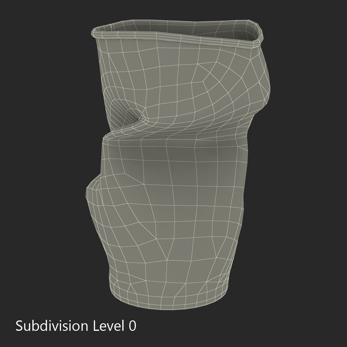 3D model Crumpled Drink Cup 2