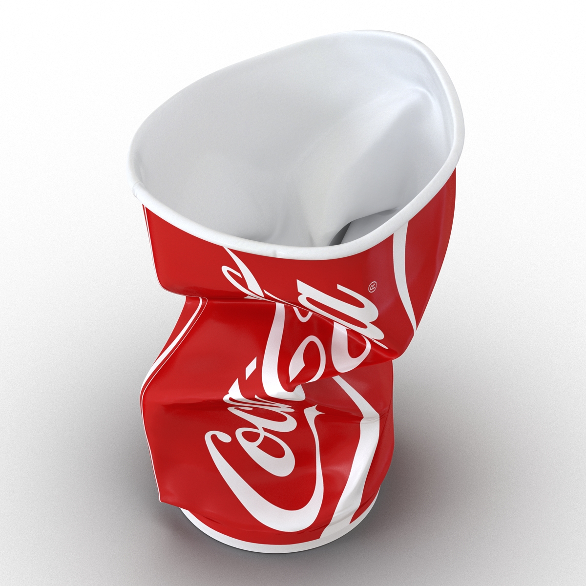 3D Crumpled Drink Cup Coca Cola model