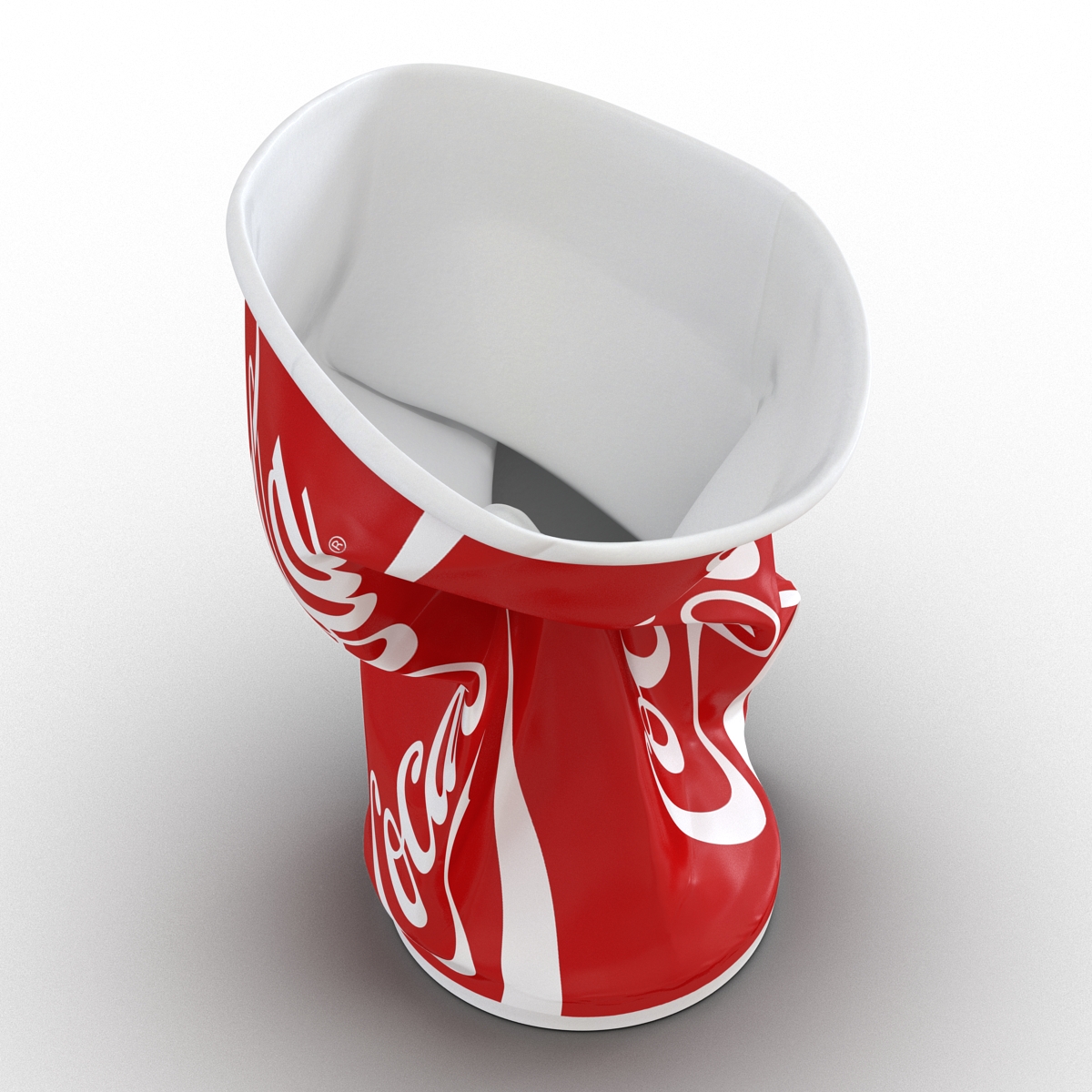 3D Crumpled Drink Cup Coca Cola model