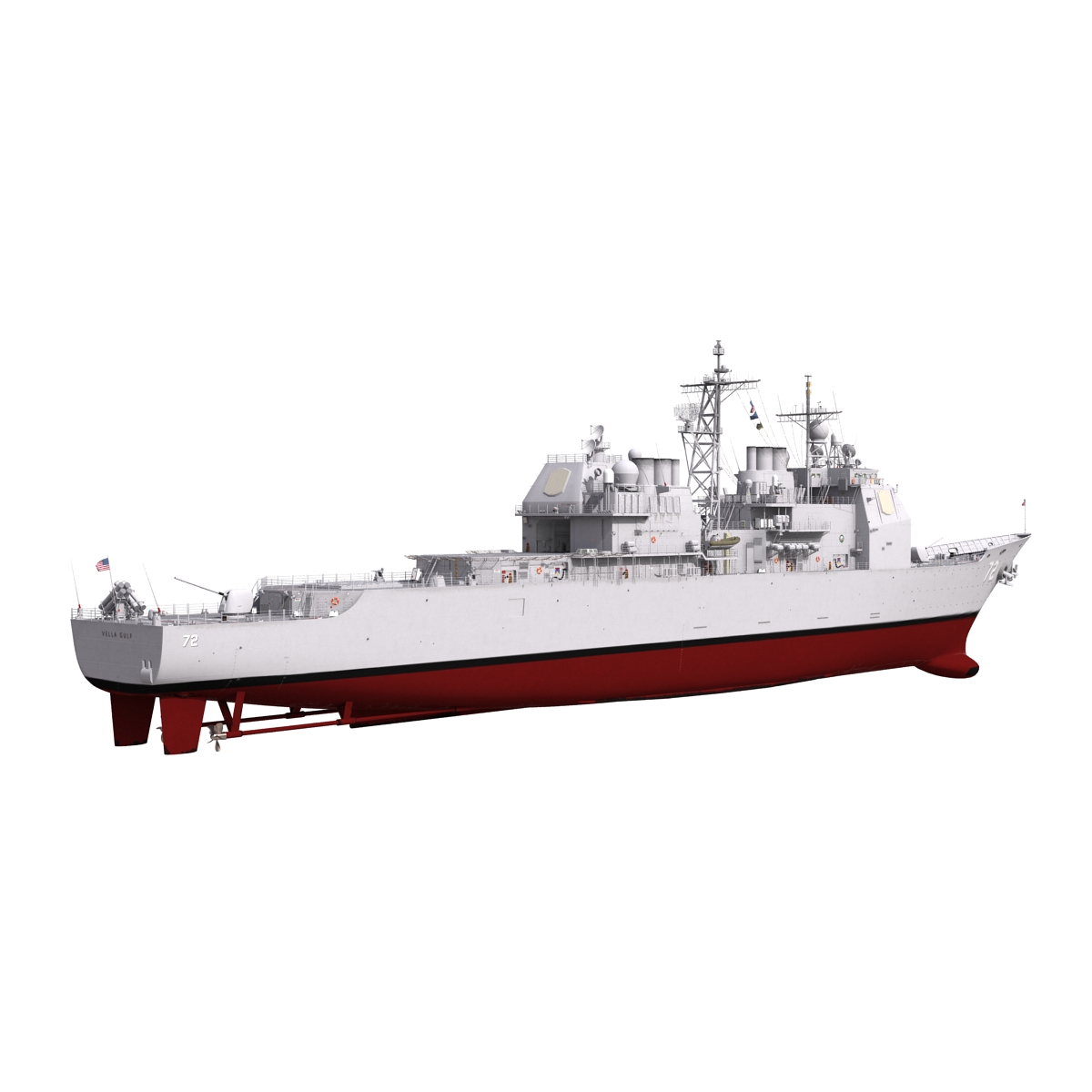 Ticonderoga Class Cruiser Vella Gulf CG 72 3D