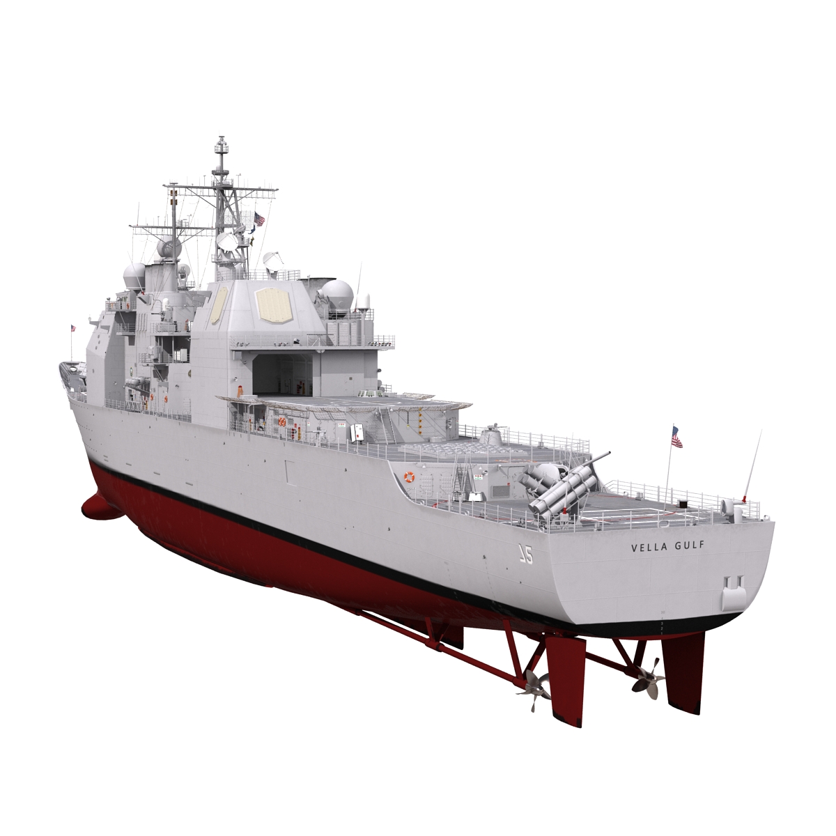 Ticonderoga Class Cruiser Vella Gulf CG 72 3D