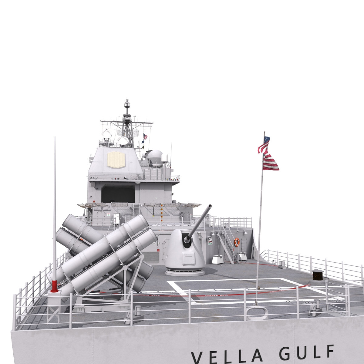 Ticonderoga Class Cruiser Vella Gulf CG 72 3D