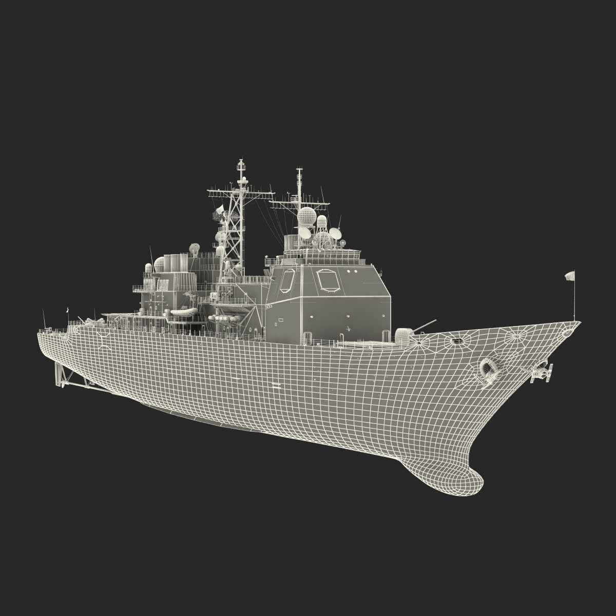 Ticonderoga Class Cruiser Vella Gulf CG 72 3D