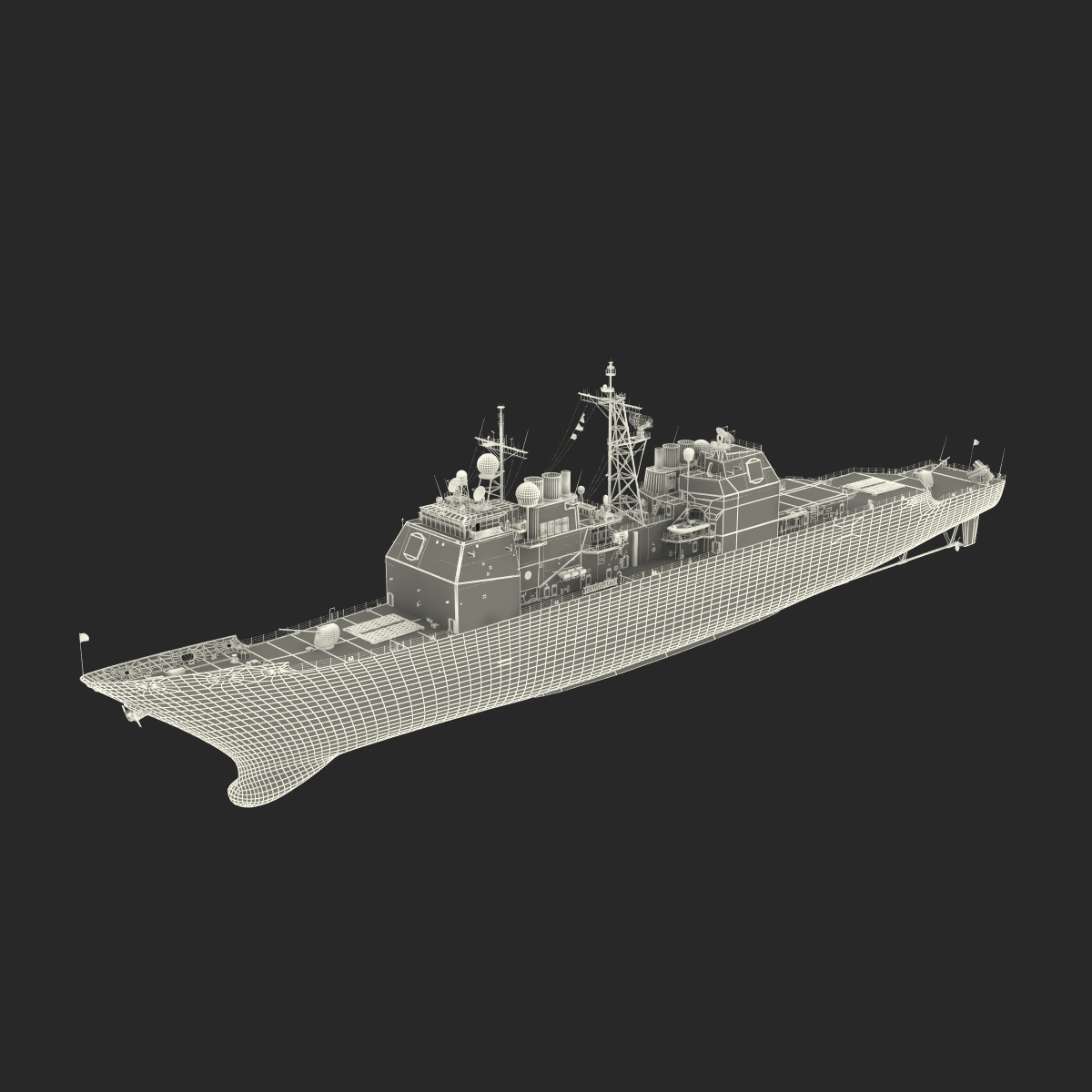 Ticonderoga Class Cruiser Vella Gulf CG 72 3D