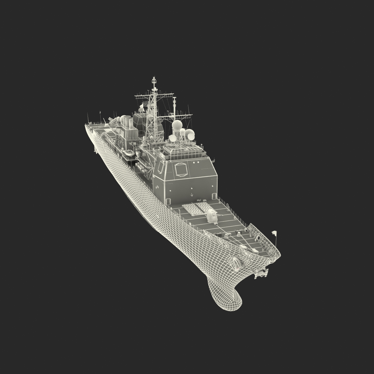 Ticonderoga Class Cruiser Vella Gulf CG 72 3D