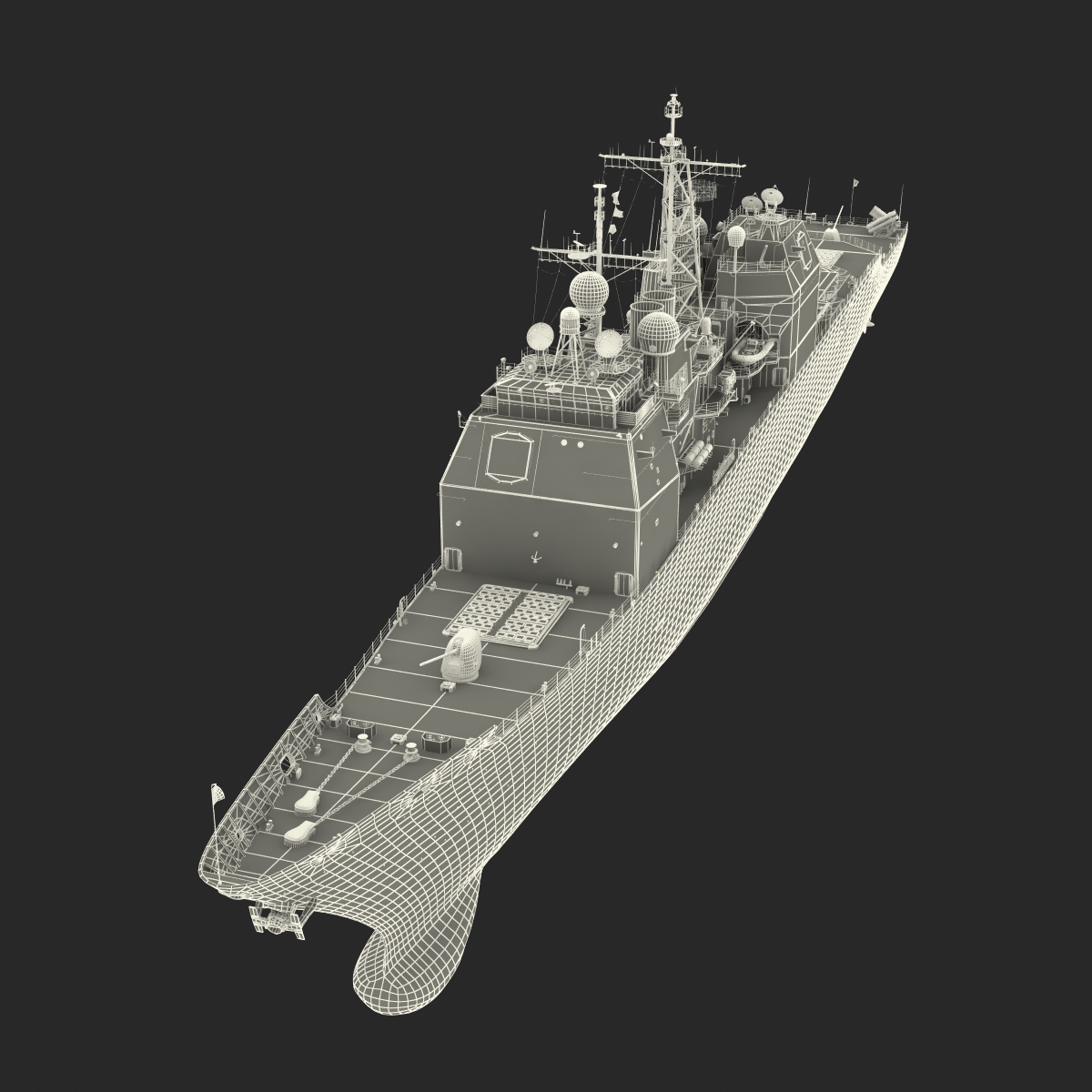 Ticonderoga Class Cruiser Vella Gulf CG 72 3D