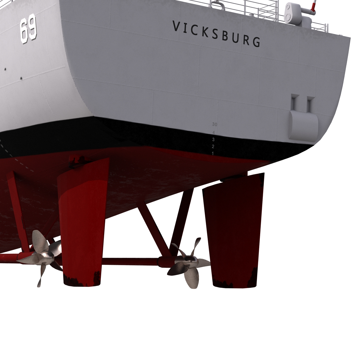 3D Ticonderoga Class Cruiser Vicksburg CG 69