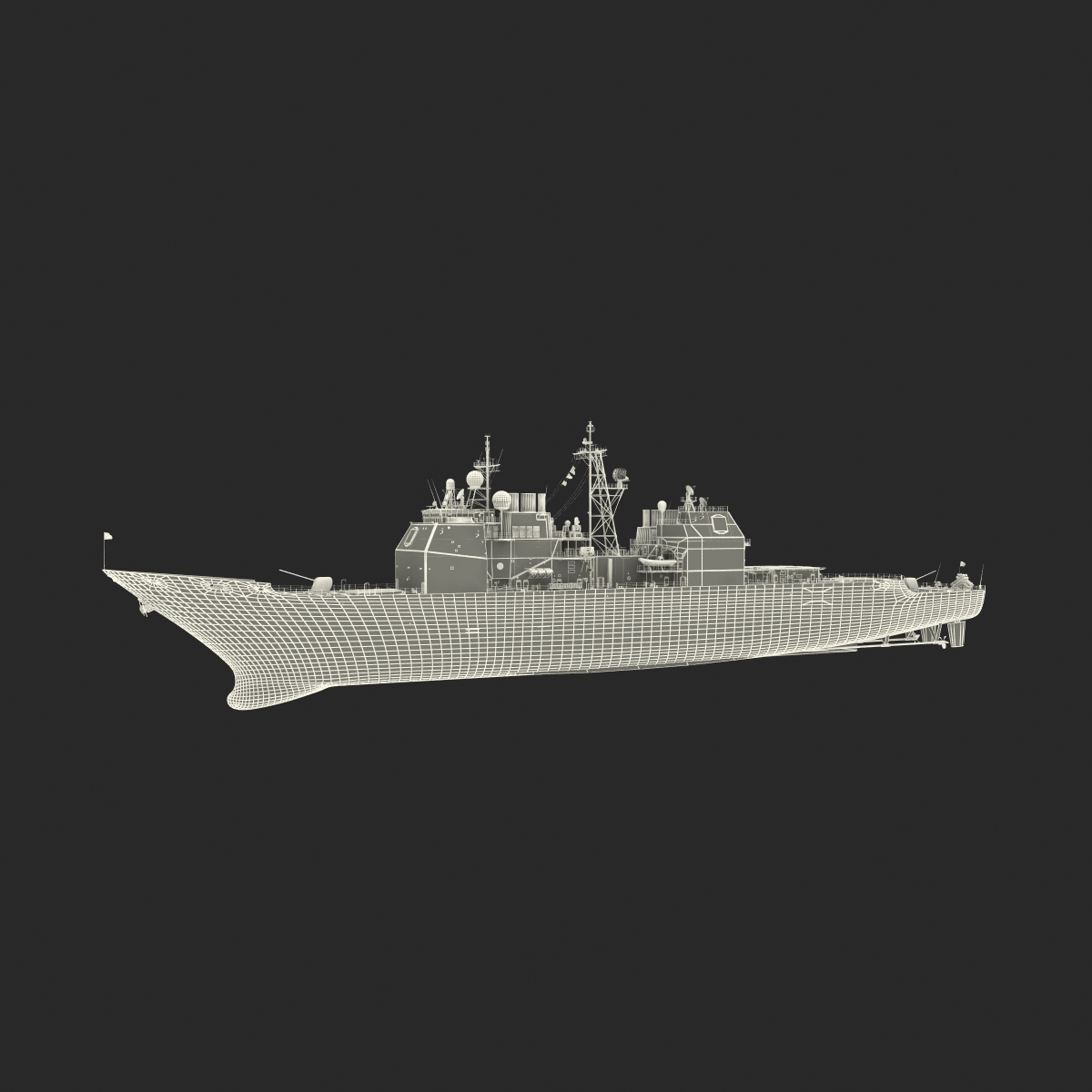 3D Ticonderoga Class Cruiser Vicksburg CG 69