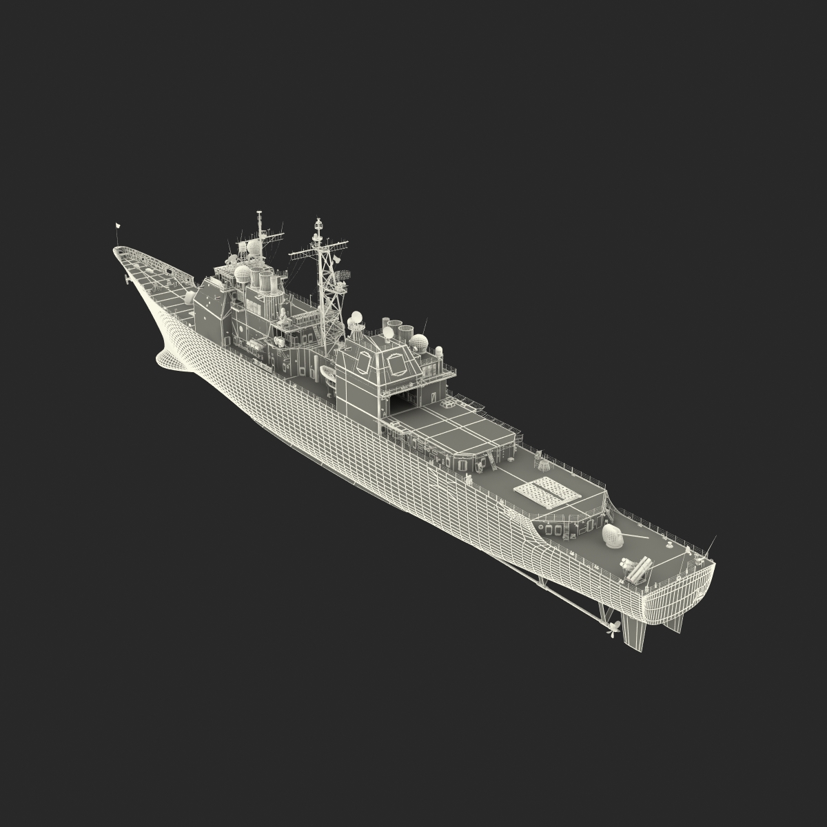 3D Ticonderoga Class Cruiser Vicksburg CG 69