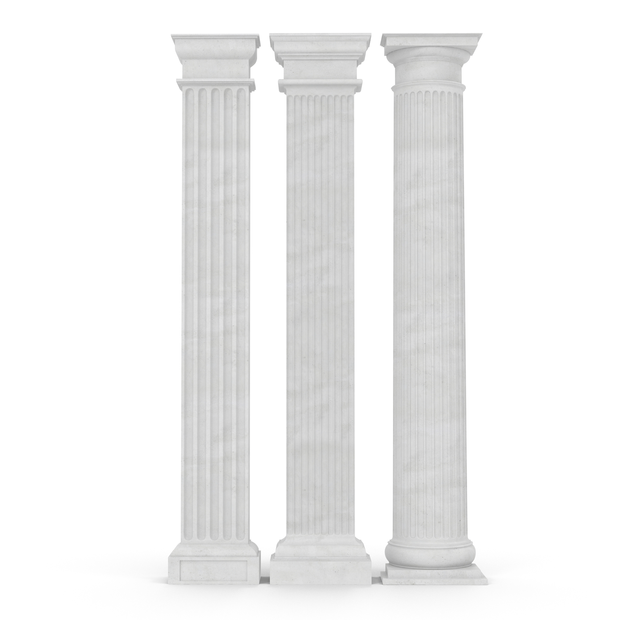 3D Pilasters Doric Greco Roman Set