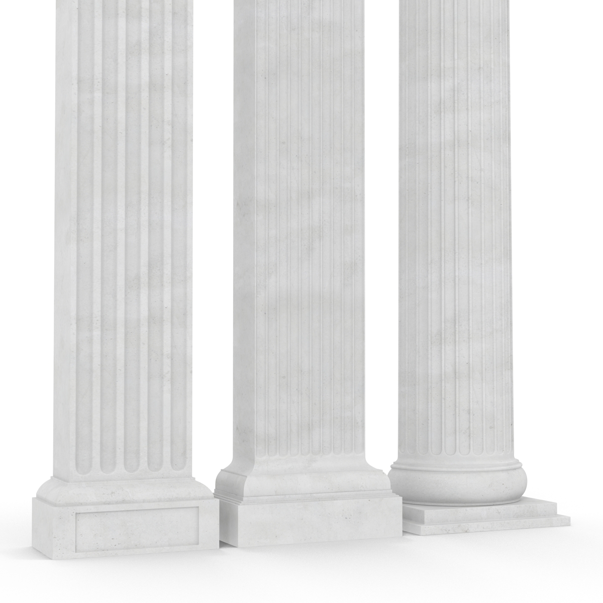 3D Pilasters Doric Greco Roman Set