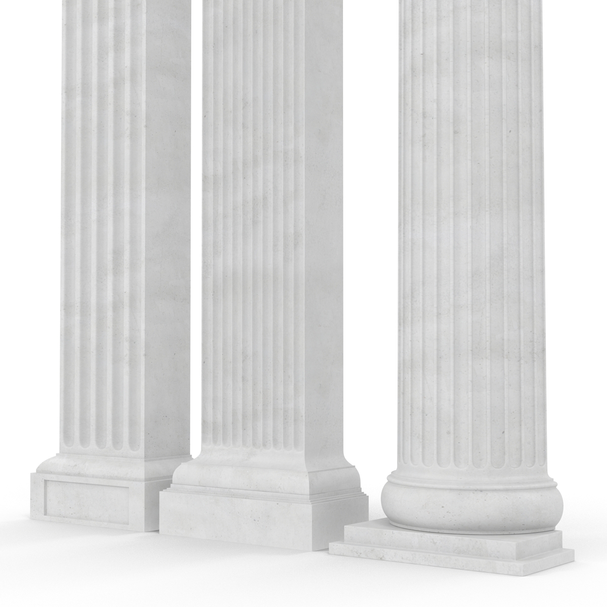 3D Pilasters Doric Greco Roman Set