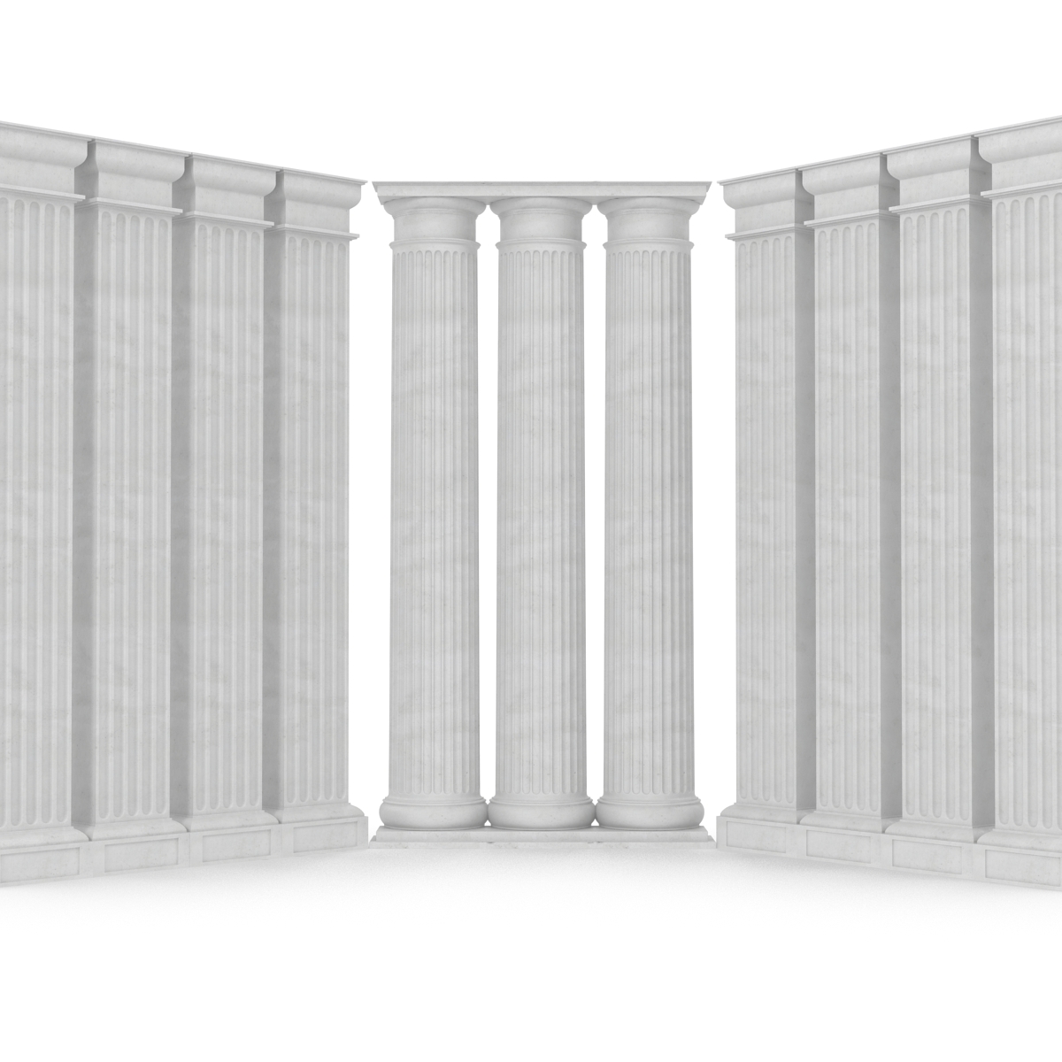 3D Pilasters Doric Greco Roman Set