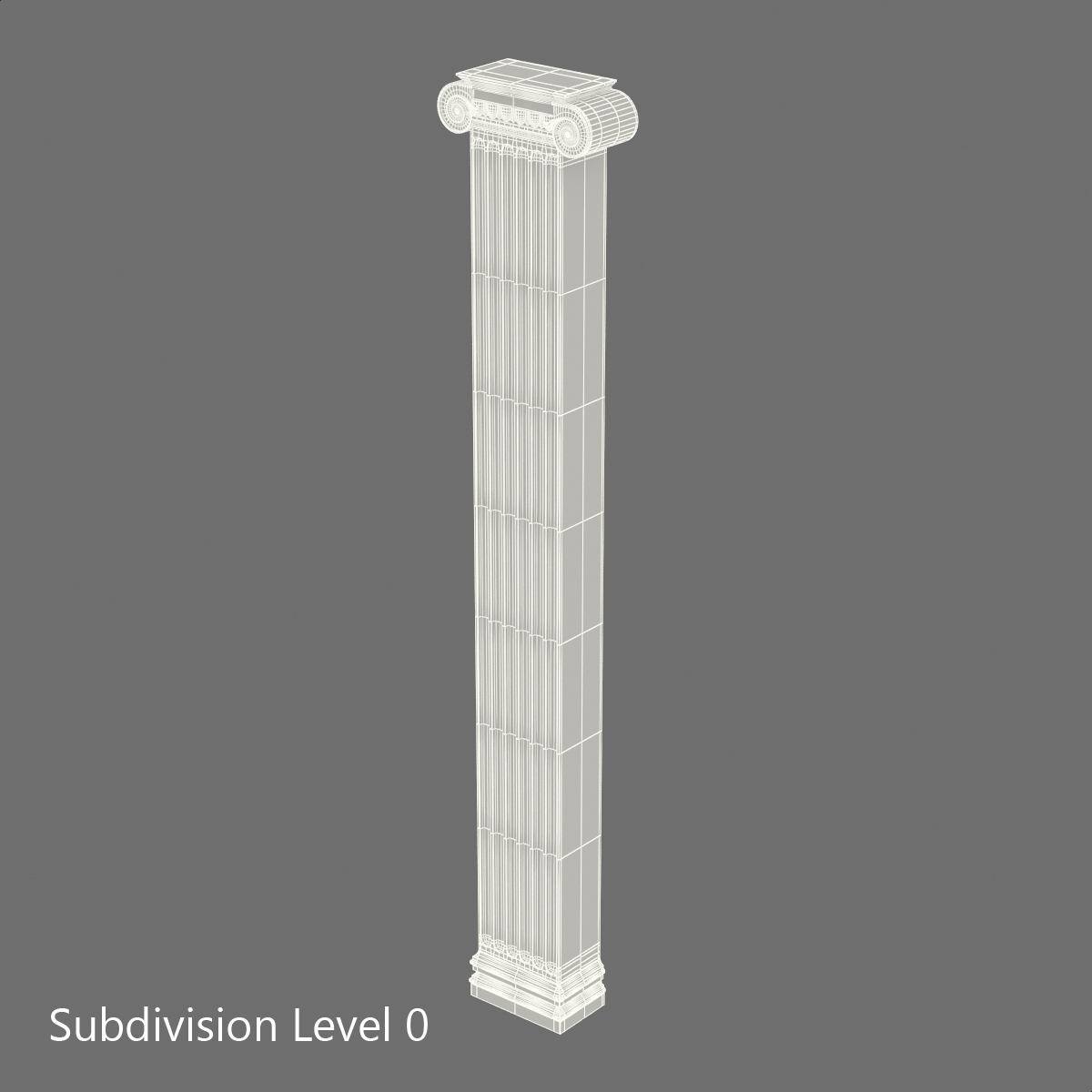 3D Pilaster Ionic Greco Roman 2 model