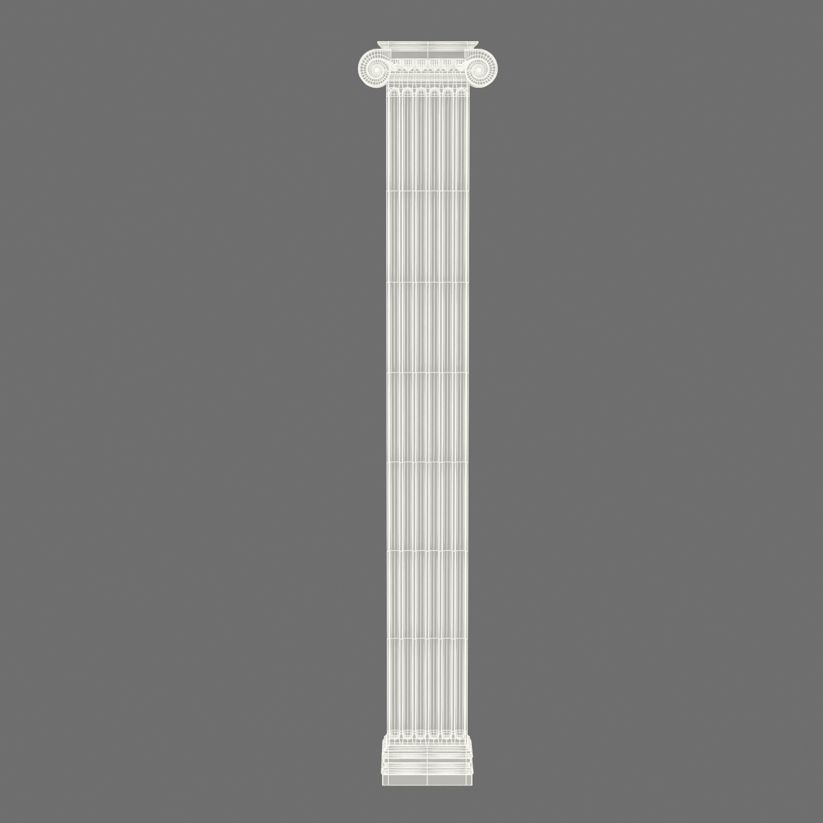 3D Pilaster Ionic Greco Roman 2 model